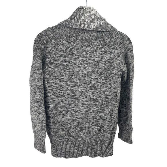 Cambridge Dry Goods Women's Skier Sweater Cardigan Shawl collar Wool Grey Medium - Picture 6 of 10